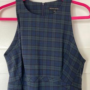 Banana Republic plaid midi dress